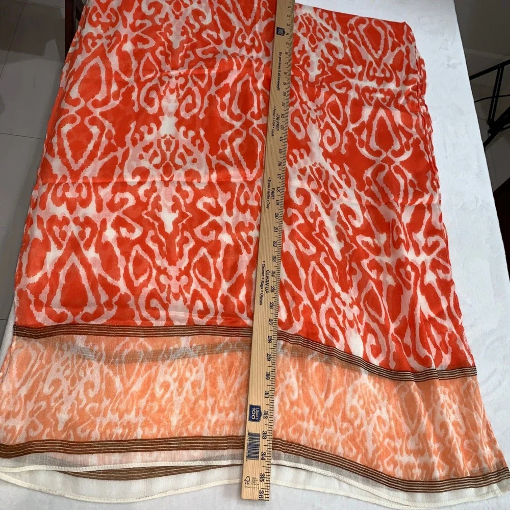 Orange Print‎ wrap scarf Cover-Up Swim Beach Pool Resort Wear